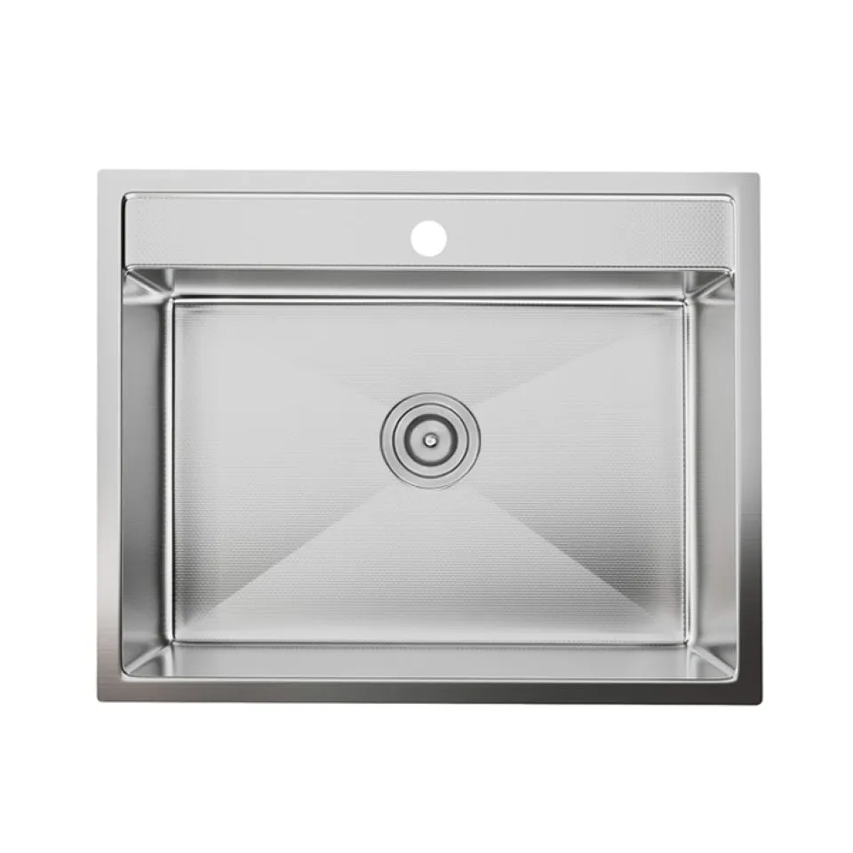 Zaffiro PKS-A6552-EM Embossed Stainless Steel Sink